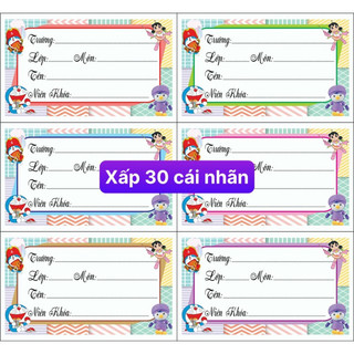 Nhãn Vở Ghi Tên Học Sinh