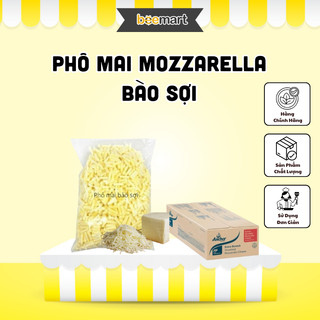 Phô mai Mozzarella bào sợi nấu ăn, làm bánh - thơm ngon, kéo sợi