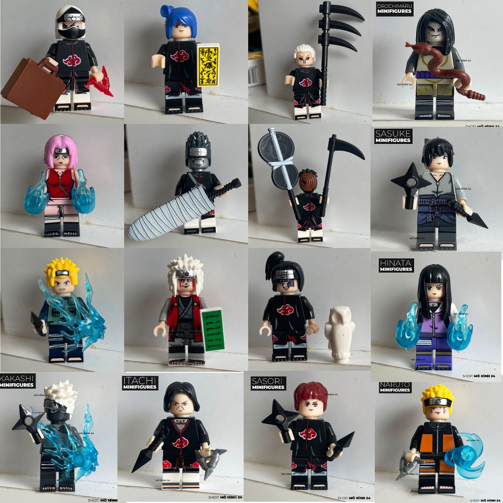 [BÁN LẺ] MÔ hình nhân vật anime Naruto Mini Figure minifigures itachi jiraiya minato akatsuki kakash