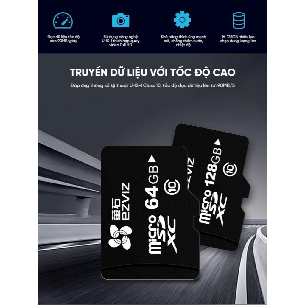 THẺ NHỚ EZVIZ 32GB/64GB Class 10 TỐC ĐỘ CAO CHUYÊN DỤNG CHO CAMERA