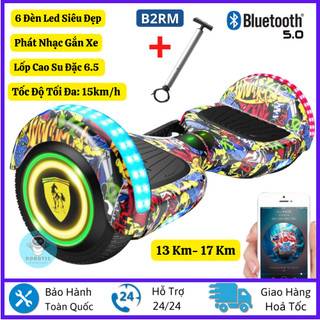 Xe cân bằng điện 2 bánh Smart Balance 6.5 inch - Xe Điện Cân Bằng Cho Bé , kèm tay cầm cao cấp - Bảo Hành 12 Tháng