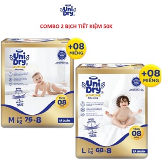 (Tặng quà) Combo 2 bịch Tã quần UniDry siêu mỏng 2mm cao cấp Supreme đủ size M/L/XL/XXL/XXXL