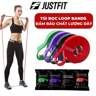 Dây kháng lực tập gym JUSTFIT cao su, giây power band trợ lực kéo xà, tập chân, mông nam nữ