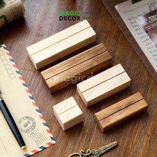 Kẹp ảnh gỗ mini để bàn, giá đỡ kẹp ảnh, bưu thiếp ghi chú decor trang trí - MAGIC DECOR