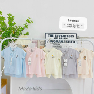  Bộ cộc tay bé trai bé gái sơ sinh chất petit mềm mịn mát lạnh co dãn bốn chiều nhiều màu sắc cho bé từ 0-9 tháng