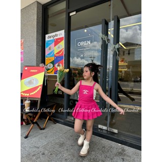 Set yếm hồng mix áo 2 dây năng động_Chankid's Clothing