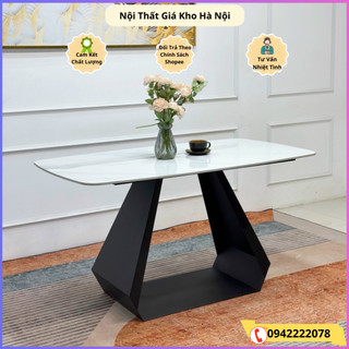 Bàn ăn cơm cao cấp chân u, sắt sơn tĩnh điện, gia công cao cấp hiện đại. free ship hà nội