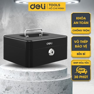 Hộp Đựng Trang Sức Nhiều Ngăn Chống Trộm Chính Hãng DELI - Khóa An Toàn Chống Phá Vỏ Thép Dày