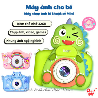 Máy chụp hình - Máy ảnh kỹ thuật số cho bé có tích hợp chơi game (Tặng kèm thẻ nhớ 32GB)