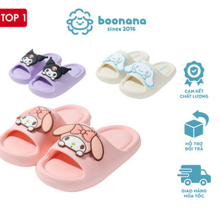 Dép lê Kuromi Melody Sanrio cho bé, dép bánh mì dễ thương xinh xắn Boonana