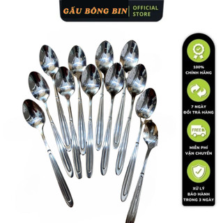Set 12 MUỖNG CÀ PHÊ NGẮN NHỎ, THÌA INOX SIÊU DÀY SÁNG DÀNH CHO QUÁN CAFE, NHÀ HÀNG, Inox 304 cao cấp