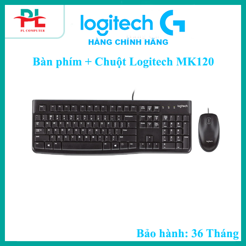 Bàn phím + Chuột Logitech MK120 - Hàng Chính Hãng