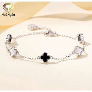 Lắc tay bạc 925 Huệ Ngân - Cỏ bốn lá may mắn LTS145