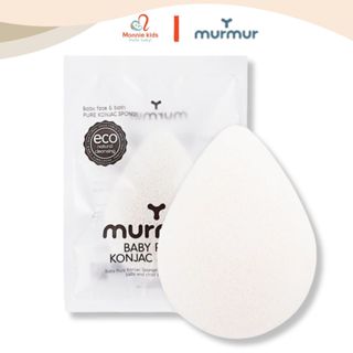 Bông tắm hữu cơ Murmur cho bé sơ sinh, dụng cụ tắm organic Hàn Quốc cao cấp - Monnie Kids