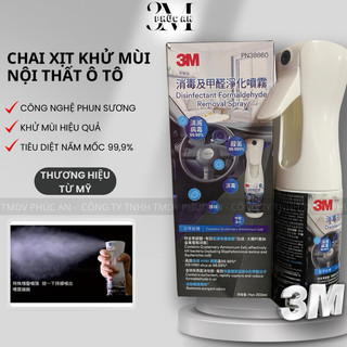 Chai xịt khử mùi diệt khuẩn 3M Air Freshener Spray, khử mùi không khí hiệu quả trong nội thất xe