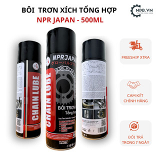 Chai Xịt Bôi Trơn và Bảo Dưỡng Sên (Xích) NPR JAPAN 500ml Mỡ Bò Cao Cấp Nhập Khẩu Chính Hãng