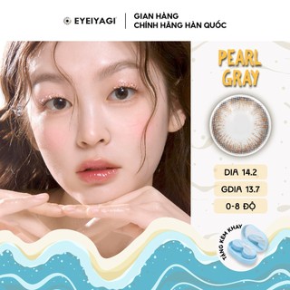 Kính áp tròng EYEIYAGI màu nâu xám tây Pearl Gray lens cận 3 tháng độ cận 0-8 | Chính hãng Hàn Quốc đeo 18-20h/ngày