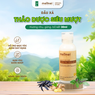 Dầu xả thảo dược hương nhu bồ kết meimei organic giúp phục hồi hư tổn suôn mượt gấp 2 lần 30ml