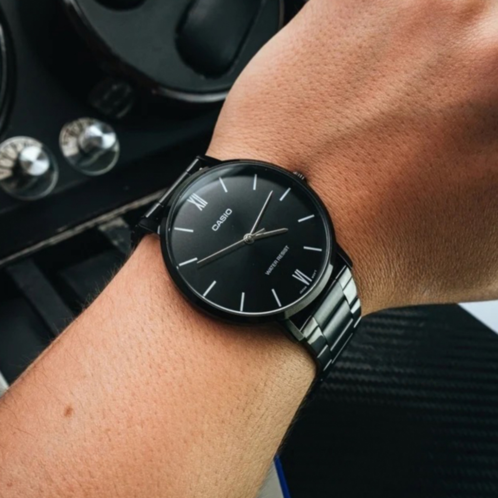 Đồng Hồ Nam Casio MTP-VT01B-1BUDF Màu Đen Mặt Kính Khoáng 40mm Chống Nước Dây Kim Loại Chính Hãng | BigBuy360 - bigbuy360.vn