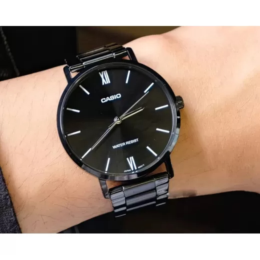 Đồng Hồ Nam Casio MTP-VT01B-1BUDF Màu Đen Mặt Kính Khoáng 40mm Chống Nước Dây Kim Loại Chính Hãng | BigBuy360 - bigbuy360.vn