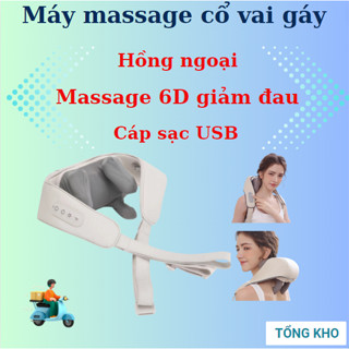 Máy Massage cổ vai gáy, Máy mát xa cổ vai gáy nén nóng hồng ngoại 6D, Đai Mát Xa Đa Năng
