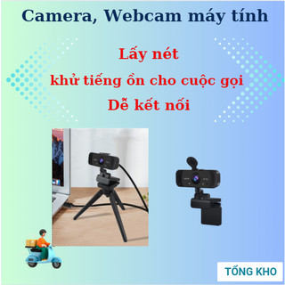 Camera máy tính W19, tự động lấy nét, khử tiếng ồn cho webcam cuộc gọi