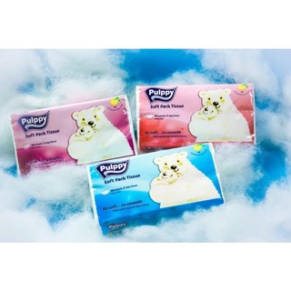 Khăn giấy rút pulppy polar bear lốc 3 gói 180 tờ 2 lớp