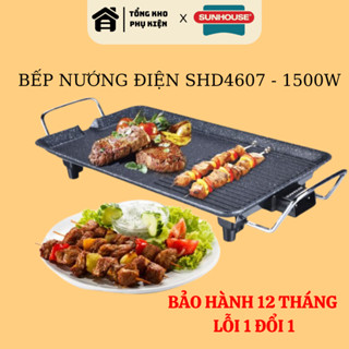 Bếp nướng điện không khói SUNHOUSE SDH4607 công suất 1500w Hàng chính hãng, Bảo Hành 12 tháng, Lỗi 1 Đổi 1 - TỔNG KHO