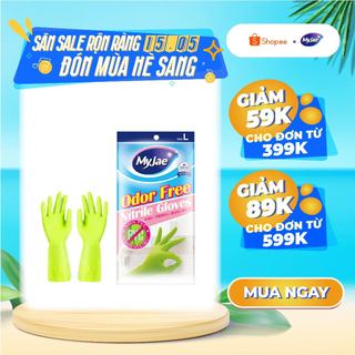 Găng tay Nitrile không mùi MyJae rửa chén, bát, dọn dẹp nhà cửa