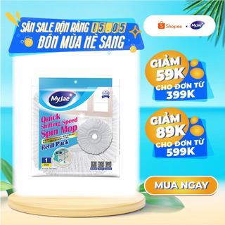 Bông Lau Thay Thế MyJae Dạng Tròn Dành Cho Cây Lau Nhà Xoay 360 Độ