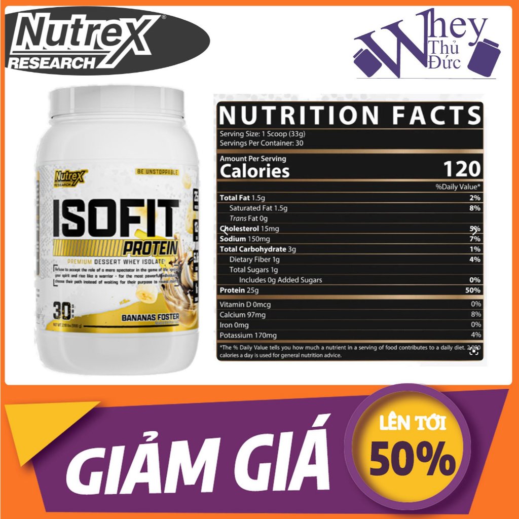 Whey ISOFIT Nutrex 30 Servings - Whey Isolate tăng cơ bổ sung Protein