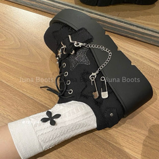 Giày Đế Bằng Mũi Tròn Phong Cách Punk Rock Ngọt Ngào Y2k Harajuka - Giày Oxford Bánh Mì Nữ Cá Tính Dể Thương