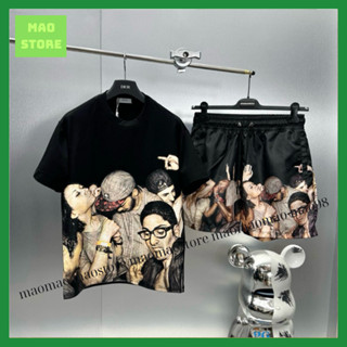 Bộ Đồ Nam Cộc Tay Mặc Hè CD Áo Cotton Quần Gió In Hoạ Tiết Hình Người Bay Nhảy 3D Siêu Cấp Cho Các Boy Phố Đi Bar 2024