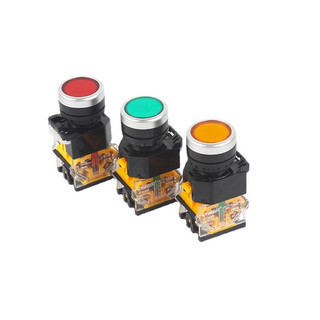 Nút nhấn không đèn phi 22 Xanh đỏ vàng, nhấn nhả không đèn