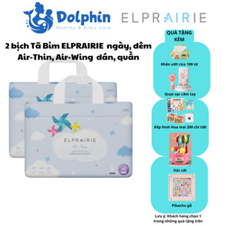 2 bịch bỉm Elprairie Mẫu mới Air Thin/Air Wing dán/quần đủ size