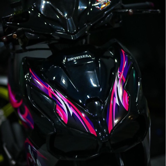 tem lửa ab 125, team decal xe máy 3 lớp giá rẻ