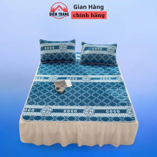 Chiếu điều hòa Didooglt chất liệu cao su non tặng kèm 2 vỏ gối cùng màu ( Hàng Đẹp )