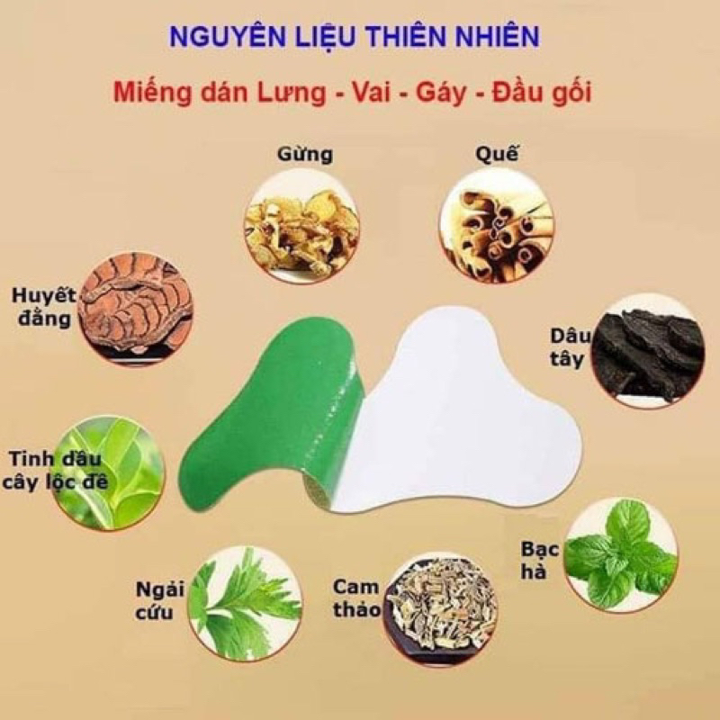 [HÀNG CHUẨN - NÓNG] Hộp 12 Miếng Dán Ngải Cứu Vai Gáy Giảm Đau Cổ Vai Gáy, Thải Độc