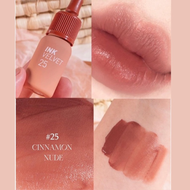 Son Ink 25 Cam Nâu Đất , Son lì Peripera Ink Velvet Mịn Như Nhung