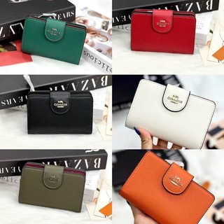 Ví C0ACH Medium Corner Zip Wallet da thật chuẩn xịn xò