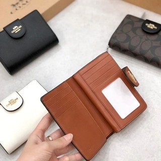 Ví C0ACH Medium Corner Zip Wallet da thật chuẩn xịn xò