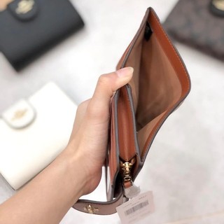 Ví C0ACH Medium Corner Zip Wallet da thật chuẩn xịn xò