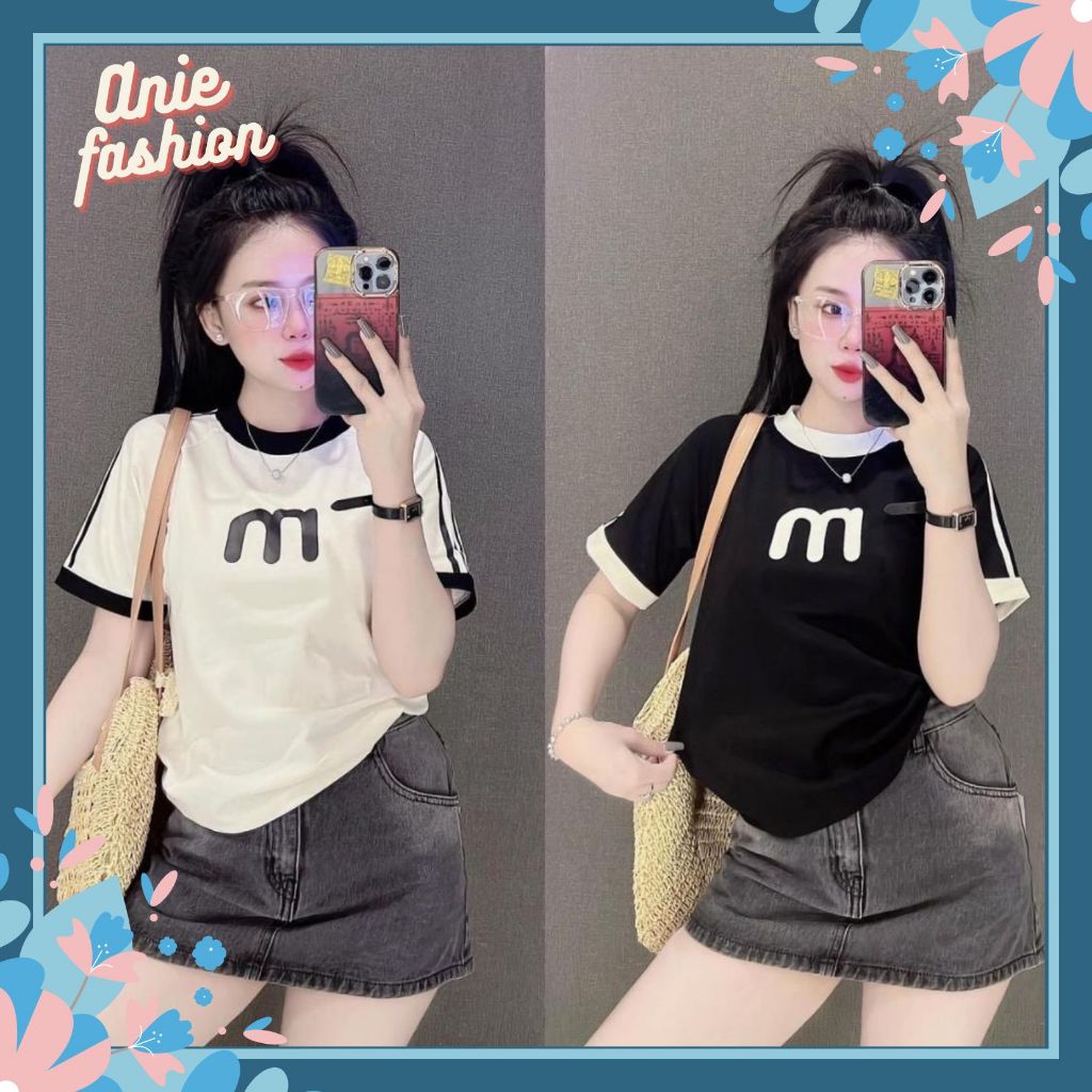 Áo thun baby tee in chữ M áo Zaplang chất cotton khô 3158 Anie A303