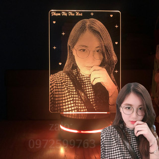 Đèn led 3d khắc ảnh theo yêu cầu - Quà tặng sinh nhật, đám cưới, Quà tặng kỉ niệm,Quà tặng người yêu