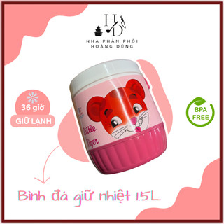 Bình đựng nước đá, trà sữa mini cute có quai xách giữ nhiệt - giữ lạnh Tý liên 1,5 lít