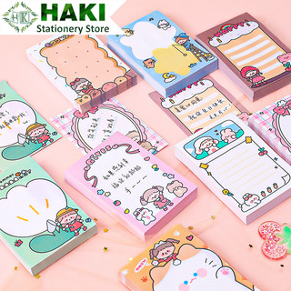 Giấy ghi chú hoạt hình HAKI, giấy note 50 tờ nhiều mẫu dễ thương NO1