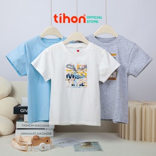 Áo thun bé traiTIHON cao cấp 100% cotton họa tiết in 3D phong cách Hàn Quốc ACT0750707