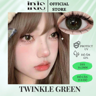 Kính áp tròng cao cấp IRIS  Twinkle Green Lens +Tặng kèm khay dụng cụ