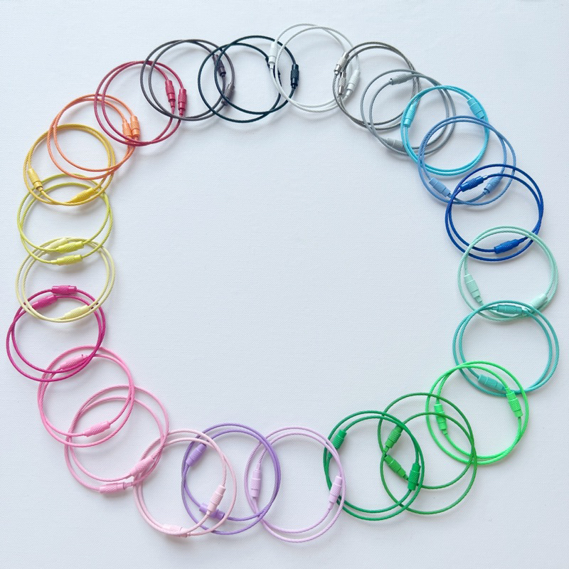 10 cái vòng móc khoá thép không gỉ dài 15cm [INBOX CHỌN MÀU]