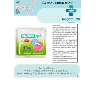 Tăm chỉ kẽ răng Okamura hộp 110 cây